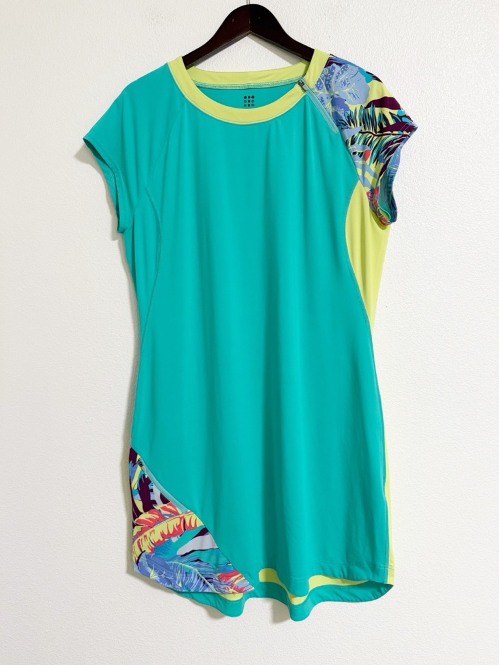 Title Nine Tropical Floral Colorblock Golf Dress